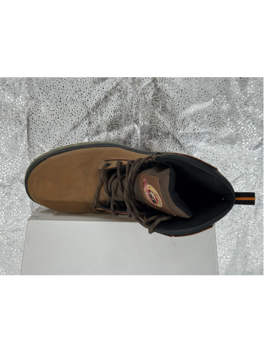 Men's Brahma Steel Toe Work Boots Brown and Black - Picture 9 of 10
